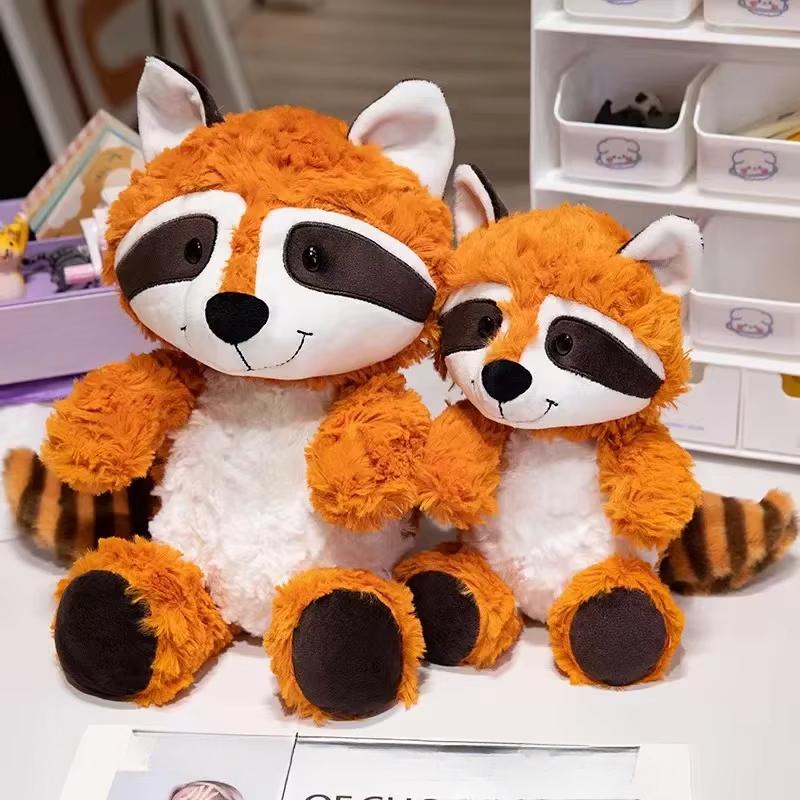 25/35cm Creative Toys Forest Animals Fox Raccoon Sloths Plush Doll Pillows Soft Filling Cute Playful Shapes Good Gifts