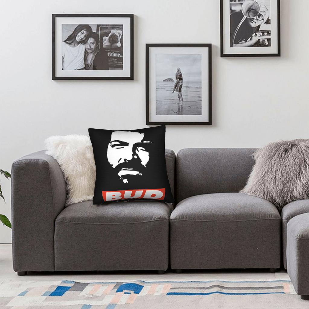 Pillow Case Bud Spencer Italian Actor Soft Pillow Cover For Living Room Sofa Kawaii Pillowcases