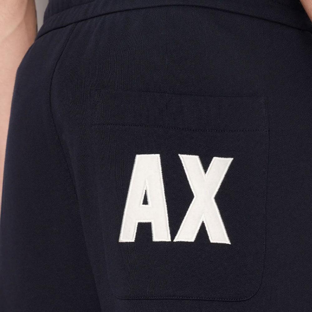 Armani Exchange Однотонные спортивные повседневные брюки с кулиской и логотипом для мужчин, низ, темно-синий 6RZPKF-ZJ1ZZ-1583