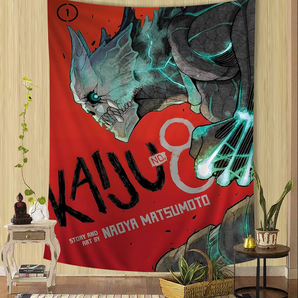 Аниме Kaiju No 8 Т-образный Бохо-гобелен для гостиной, дома, общежития, японский гобелен