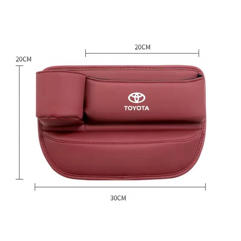AOT1 NEW PU Leather Car Seat Storage Bag Multifunctional Gap Organizer Box For Toyota Gazoo Racing Corolla Crown Yaris Chr Auris Rav4400000