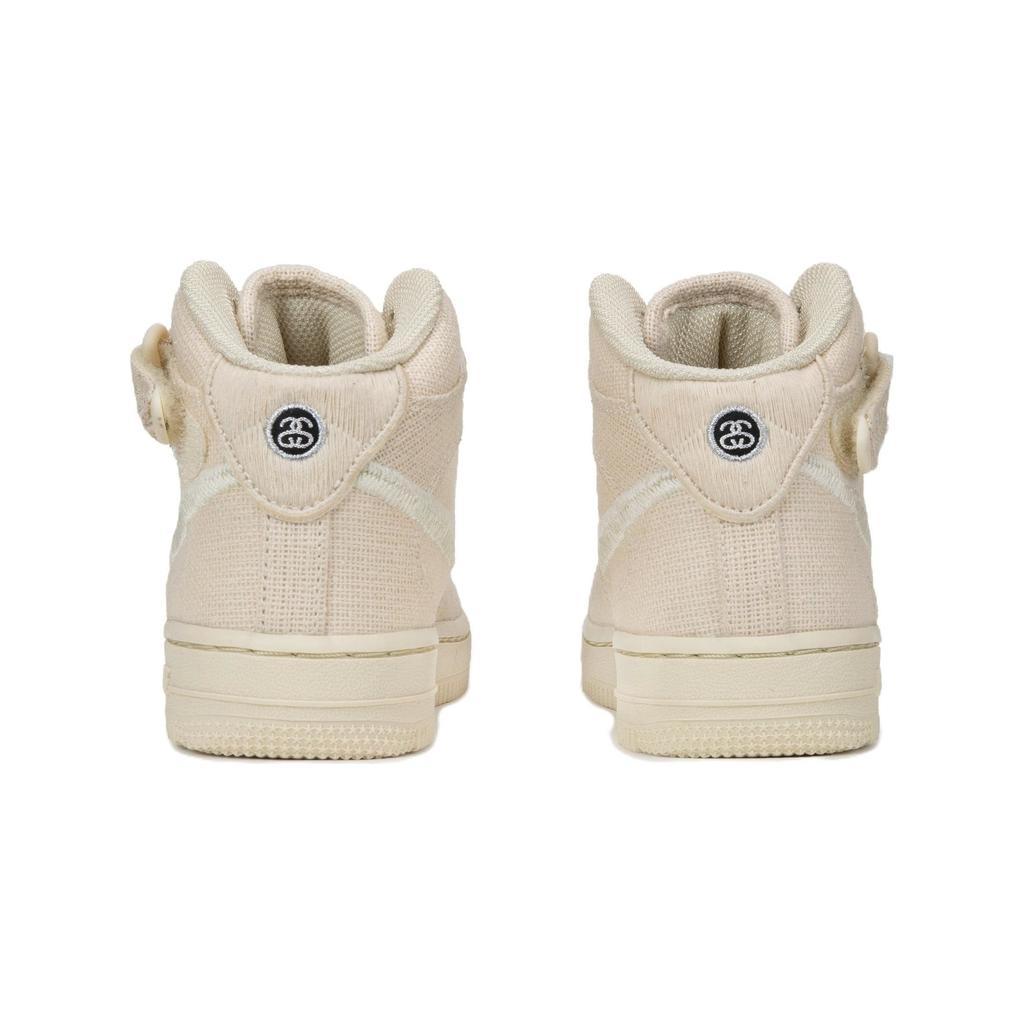 Stussy x Nike Air Force 1 Mid PS Fossil Детские Кроссовки Бежевые DN4157-200