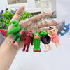 Creative Italian Brainrot Animals Keychain Funny Tung Tung Tung Sahur Cat Meme Keyrings Friends Pendant Gifts
