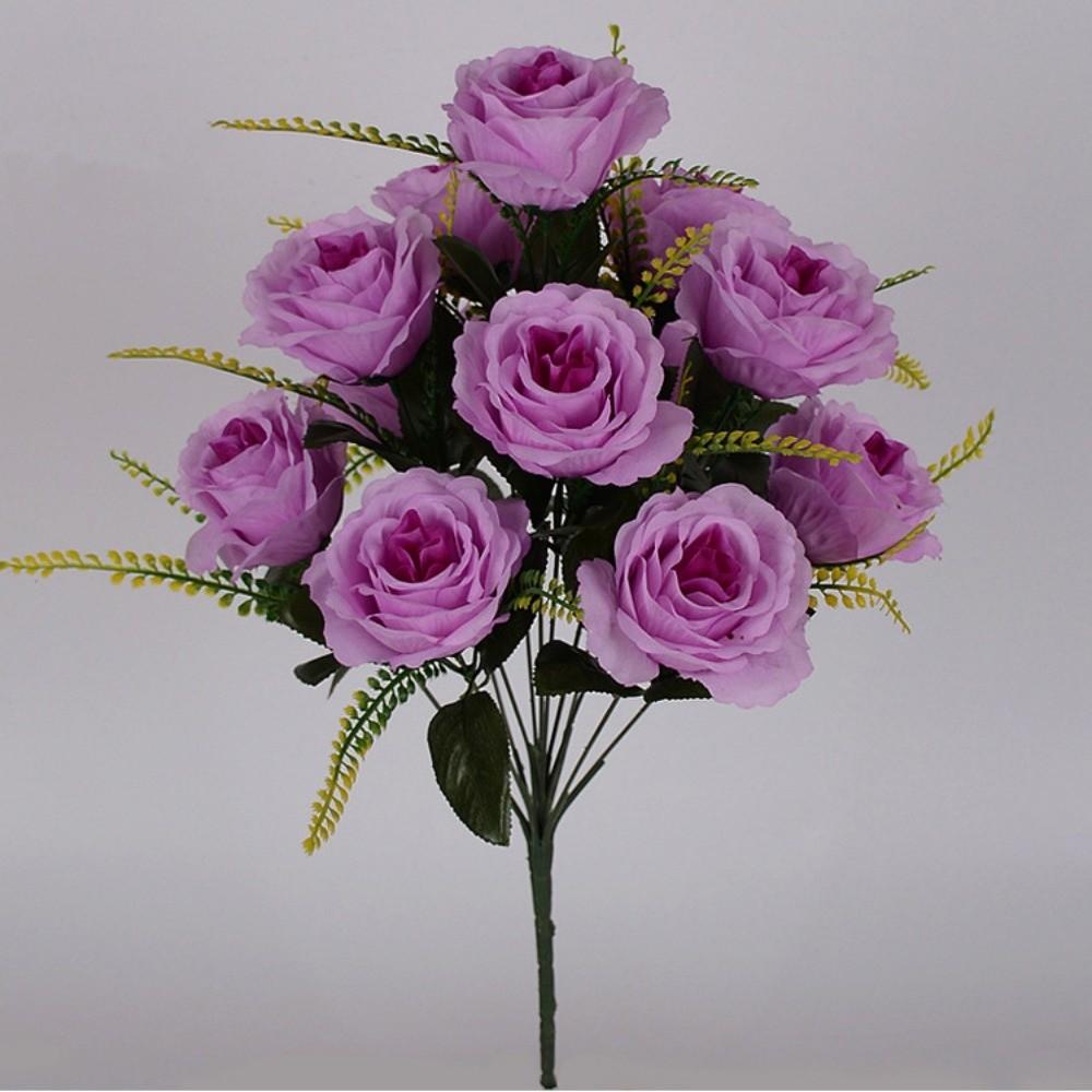 12 Heads Valentine's Day Flowers Mini Crystal Grass Bouquet Natural Simulated Rose  Home Decorative
