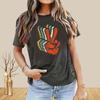 Женская летняя футболка с принтом в стиле ретро, футболки с коротким рукавом, повседневные топы с принтом