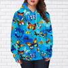 Womens Fashion Golden Butterfly Print Loose Hoodie Tops Blouse Sweatshirt Casual Long Sleeve Pullover Tops