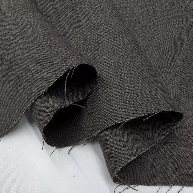 Чистая льняная ткань Стиранный лен Комфортная дышащая ткань для весны и лета DIY Платье Широкие брюки Легкая куртка Одежда