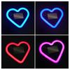 Yousheng Светодиодная неоновая лампа в форме сердца на солнечной батарее для окна автомобиля, беспроводная автоматическая атмосферная лампа, 5 режимов, украшение салона автомобиля с присосками