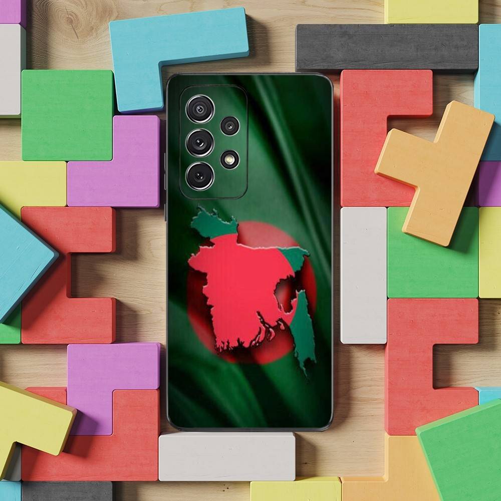 Hot B-Bangladesh Flag For Samsung S9,S10,S20,S10,S21,S25,S24,S23,Ultra,FE,Plus,Lite,Soft Silicone Black Case