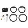 New Chastity Cage Curve Rings Fidelity Cage S M L Size Cock Cage with 6 Penis Ring Invisible Adult Sex Toy for Male SM Sex Game