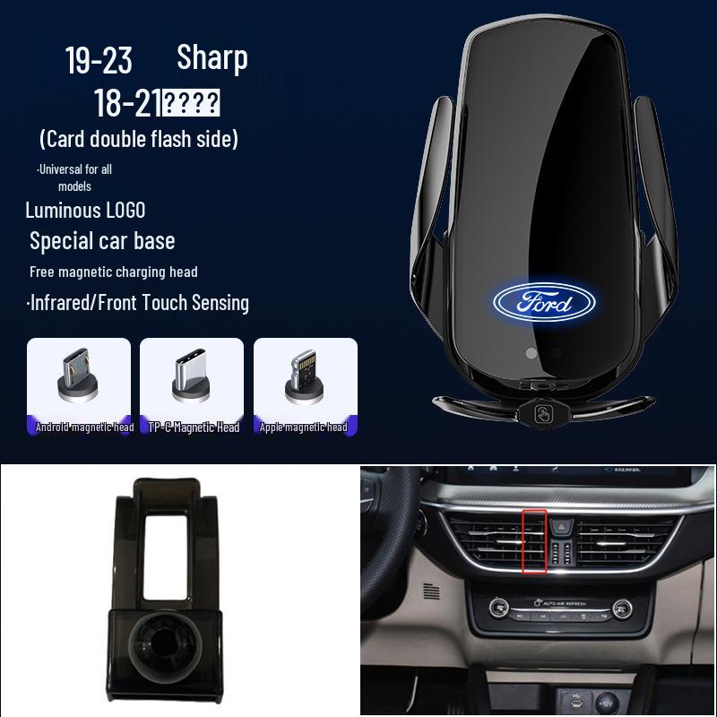 Магнитный беспроводной держатель для телефона с быстрой зарядкой для Ford Focus/Mondeo/Fiesta