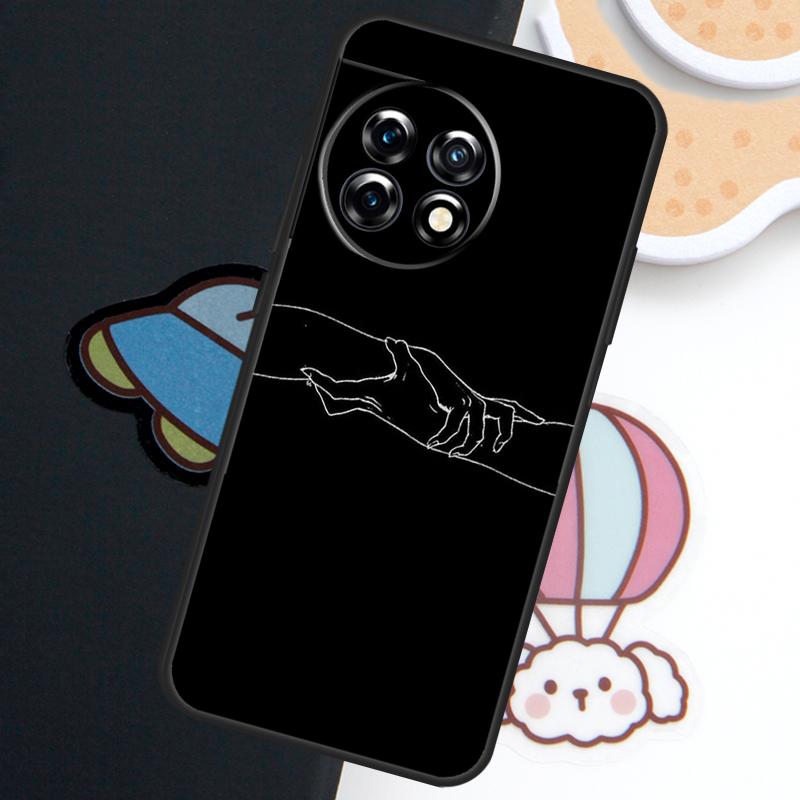 Черный чехол с абстрактной линейной графикой для OnePlus Nord N20 N30 CE 5 3 4 Lite OnePlus 15 13 12 11 10 Pro 10T 13T 13R 15R