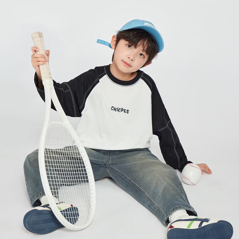 Boys' Pure Cotton Long-Sleeve Raglan T-Shirt