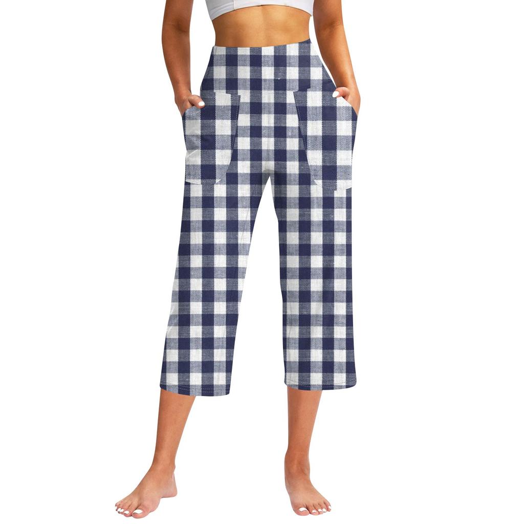 Женские повседневные брюки с карманами и высокой талией, спортивные штаны Seven Pants