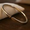 Handmade Solid Sterling Silver Bangle, Adjustable Bracelet Heavy Jewelry Everyday Wear