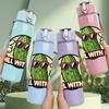 1 шт. Укроп с ним Ручки для солнцезащитных очков 750 мл Цветная пластиковая спортивная бутылка для воды Герметичная крышка с откидной соломинкой Подходит для спорта, офиса, домашнего использования