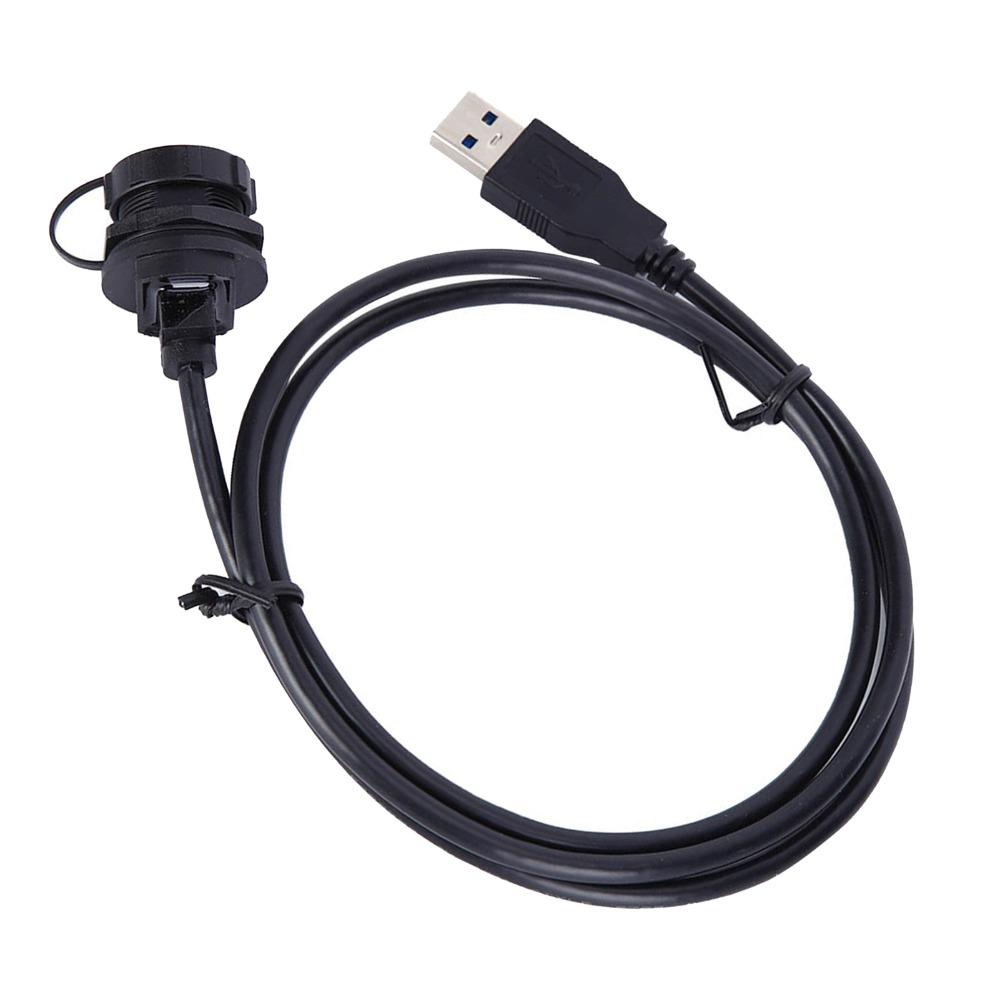 IP67 Водонепроницаемый USB3.0 Женский Мужской 5 Гбит/с Передача Данных 1 м Панельные Адаптеры Огнестойкость Данные Питание USB Авиационный Разъем