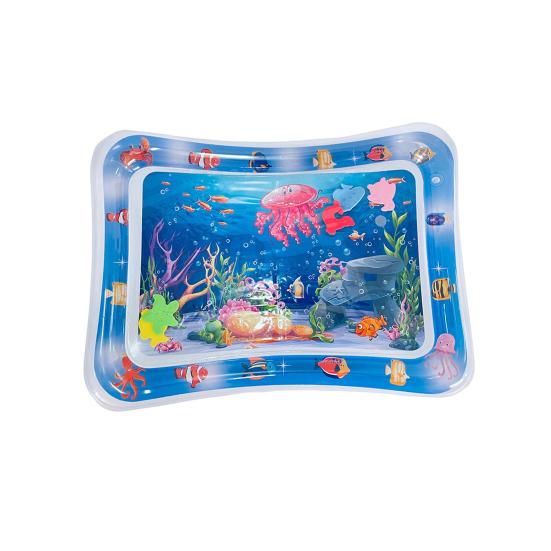 Коврик с датчиком воды для кошек, утолщенный сенсорный игровой коврик с рыбным узором, надувное охлаждение