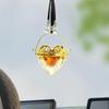 Heart-Shaped Geometric Car Perfume Pendant - European & American Design