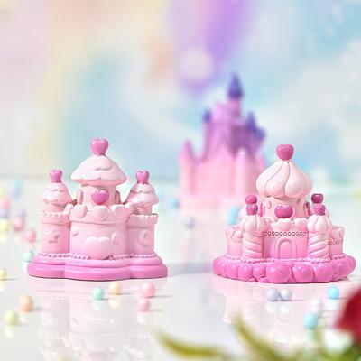Сказочный замок Микро-ландшафт Настольные Декоративные Аксессуары Мечтательный Лунный Замок Смоляные Украшения