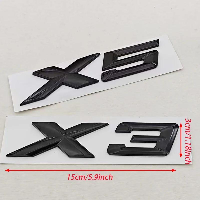 NEW 3D ABS Car Styling Logo X3 X5 Rear Trunk Badge Sticker Emblem Decals For BMW X3 X5 Auto Tail Accessories uw2