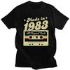 Футболка на заказ 1983 года для мужчин, с короткими рукавами, повседневная, винтажный подарок на день рождения, футболки, футболки из чистого хлопка, подарок