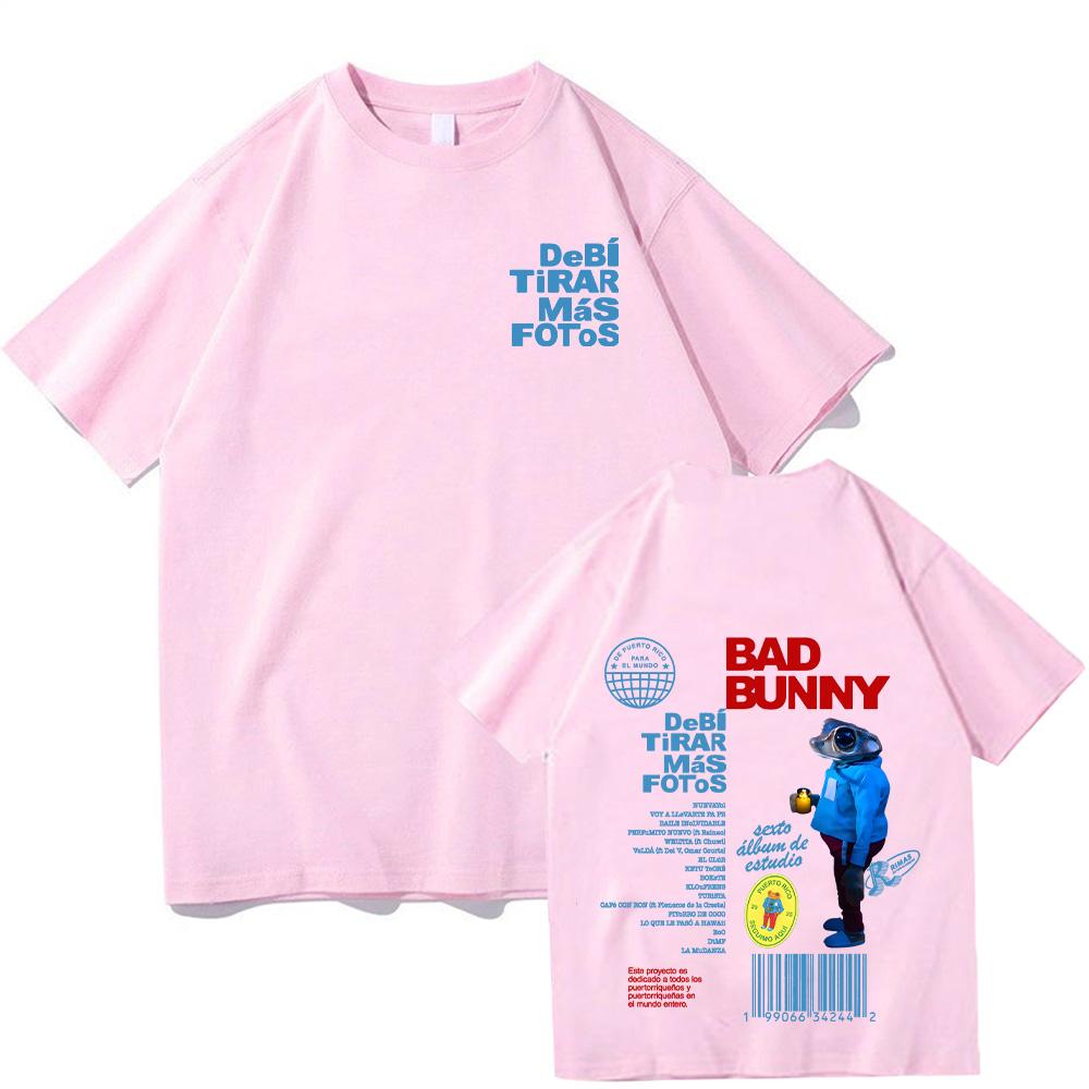 Bad Bunny Debi Tirar Más Fotos T-Shirts Harajuku Unisex Clothes Women Men Cotton High Quality Tshirts  Casual Y2K Streetwear Tee