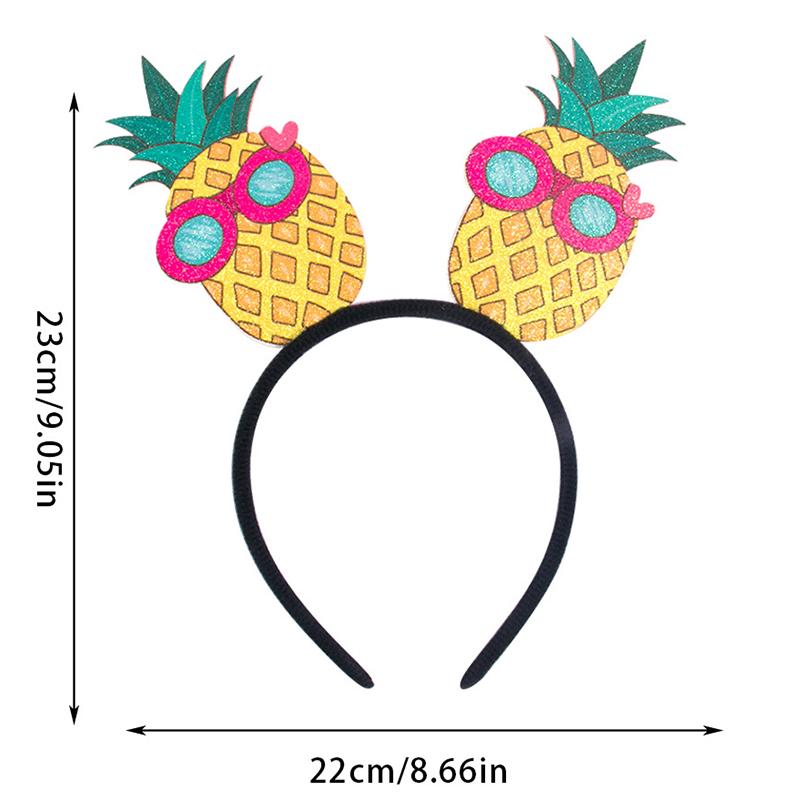 1pc Hawaiian Party Headbands Set Includes Palm Tree Head Wear Flamingo Party Glitter Head Accessories Pineapple Party Headband