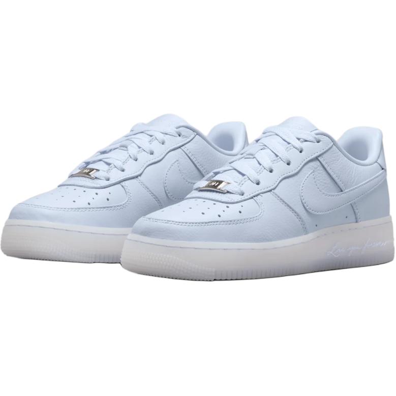 NOCTA x Nike Air Force 1 Low GS Certified Lover Boy - Бледно-фиолетовые детские кроссовки с металлическим серебристым оттенком кобальта HQ1772-500