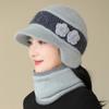 Зимняя шапка женская утолщенная шерстяная шапка флисовая теплая защитная шапка вязаная шапка