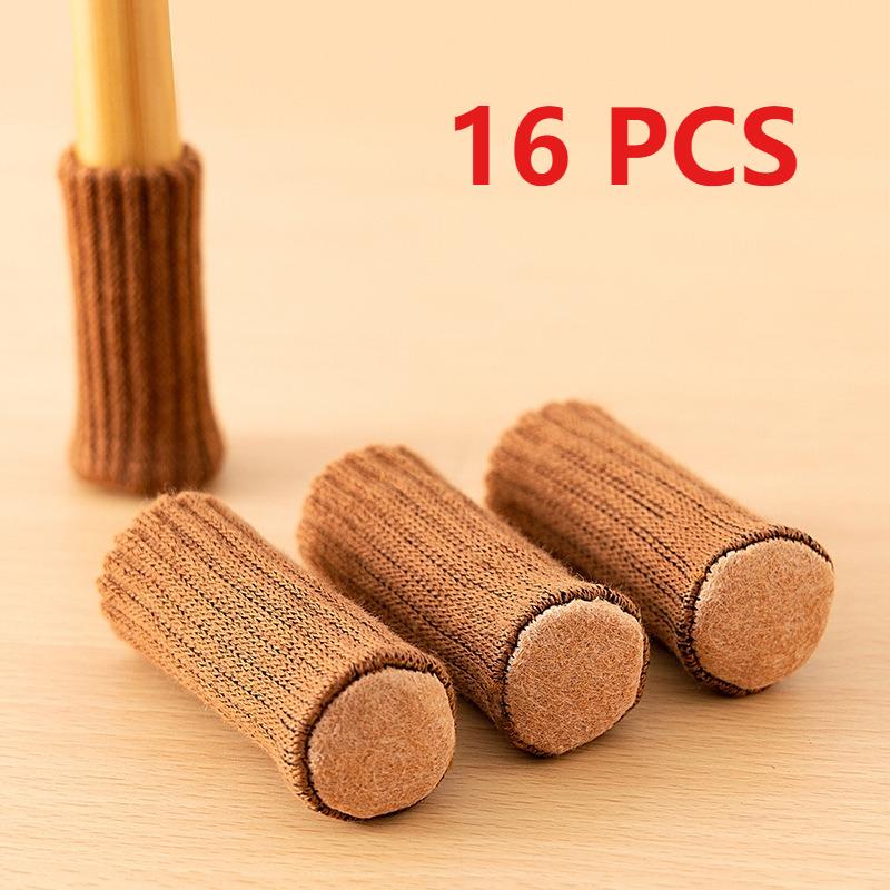 16Pcs Chair Leg Socks Knitted Anti-slip Floor Protectors Silent Thicken Furniture Feet Table Leg Covers for Home Office