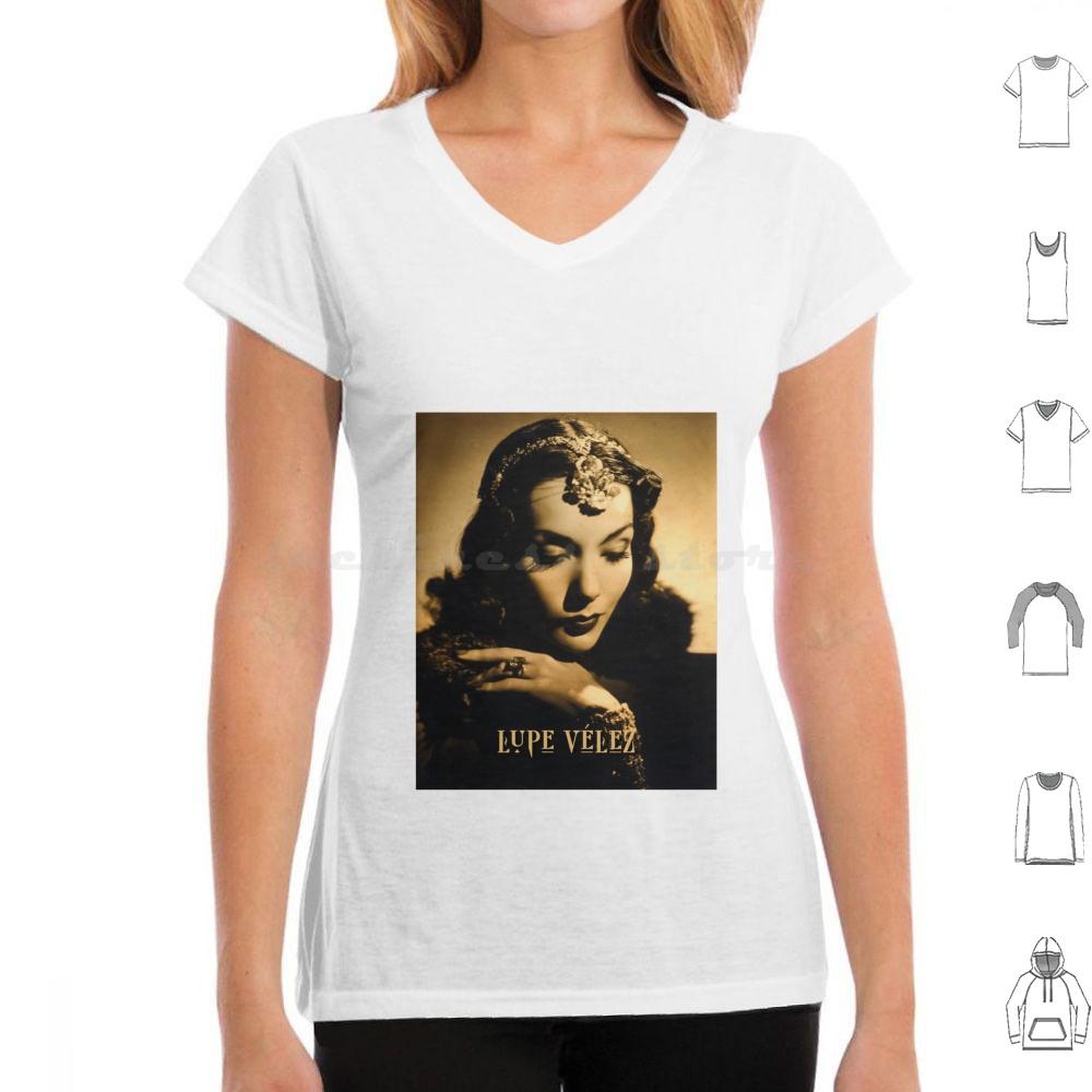 Футболка Lupe Vélez Большой Размер 100% Хлопок Lupe Vélez Мексиканская Актриса Танцовщица Певица Золотой Век Голливудского Кино Кинозвезда Фильм