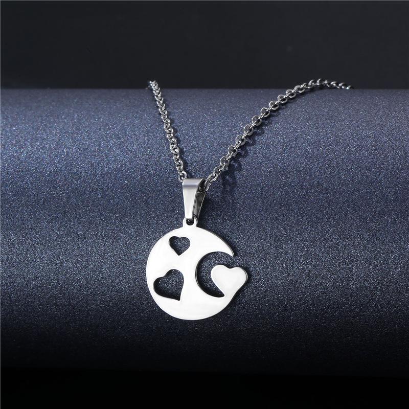 [New Titanium Steel Short Choker Necklace Hip Hop Street Pendant Chain For Trendy Girls Night Out Accessories]