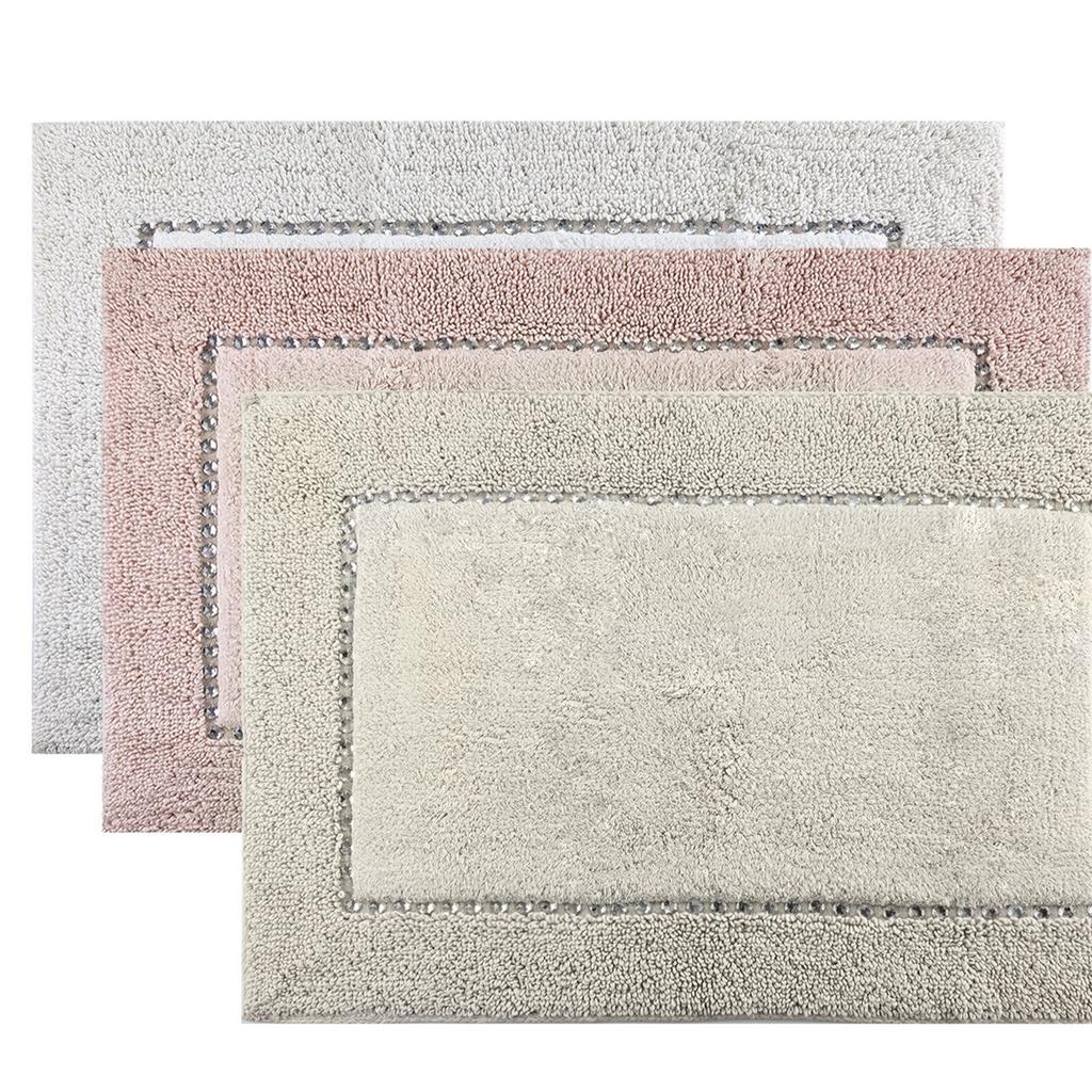 Ciepły Dywanik Łazienkowy Chic Glamour Krzyształki 60X90Cm Ciemnozielony