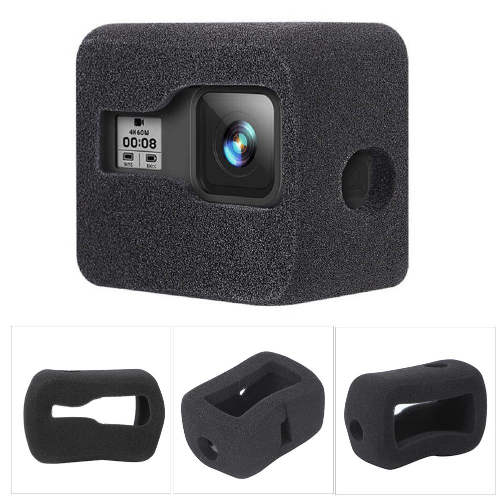 Action Camera Windslayer Windshield Noise Reduction Windproof Case for GOPRO HERO8 black