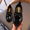 Fashion Versatile Children's Leather Shoes Spring Korean Version Girls British Style Fringed Single Shoes Student Bow Flats