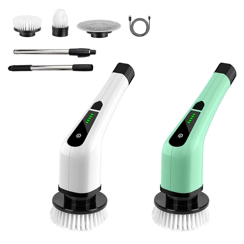 25W Multifunctional Wireless Electric Cleaning Brush Household Kitchen Bathroom Rotary Scrubber Portable Handheld Cleaning Gadgets