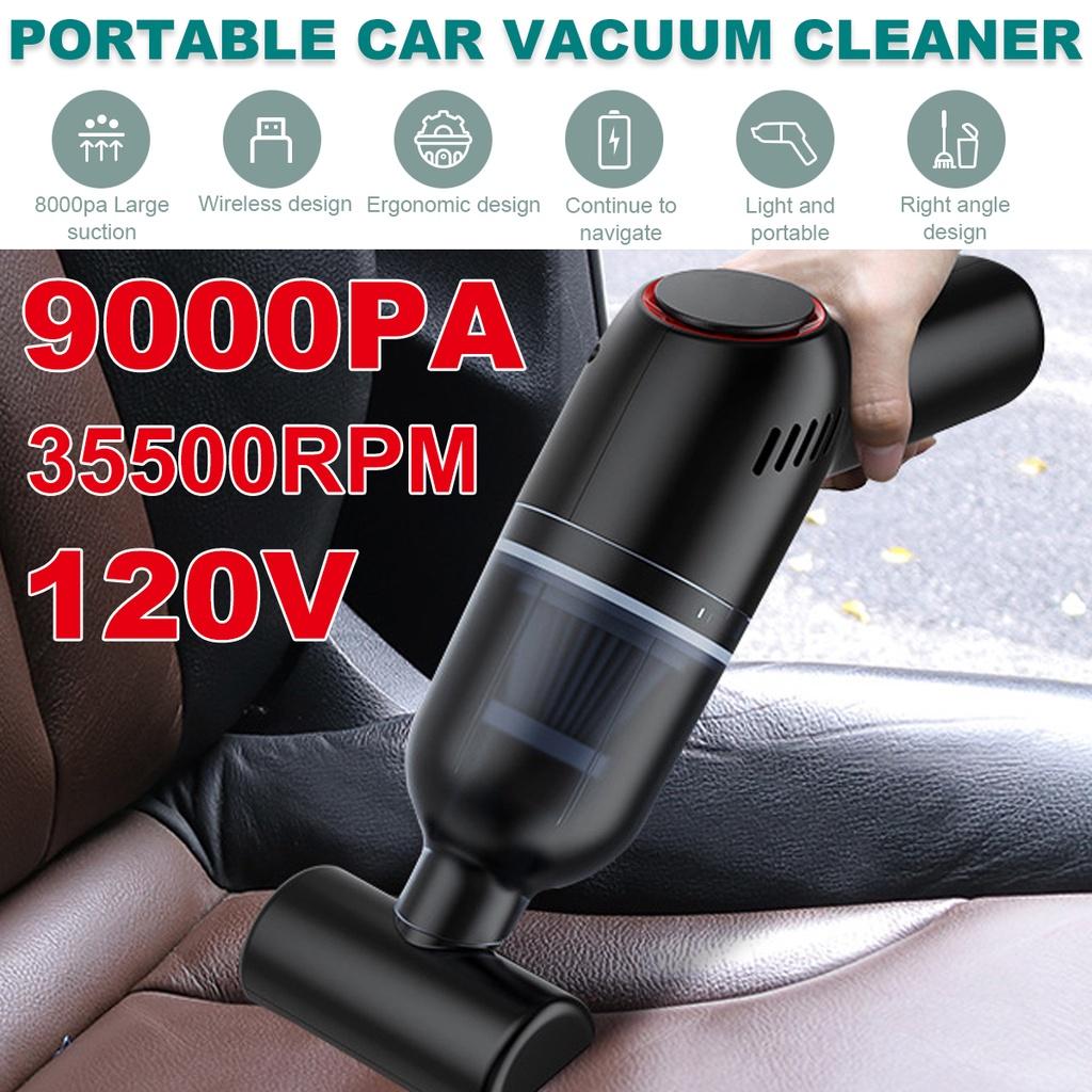 DC 7.4V 120W 9000Pa Wireless Car Vacuum Cleaner Cordless Handheld Auto Vacuum Home & Car Dual Use Mini Vacuum Cleaner Rechargeable