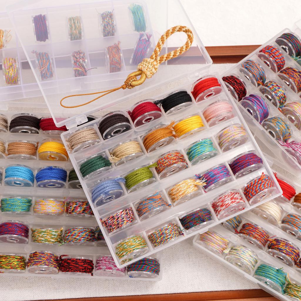 1box Colorful Cotton Thread String DIY Beading Braided Bracelet Jewelry Making