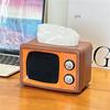 Retro TV Tissue Box Multifunctional Storage Box, Home Living Room, Coffee Table, Bedroom, Desktop, High-end Paper Box