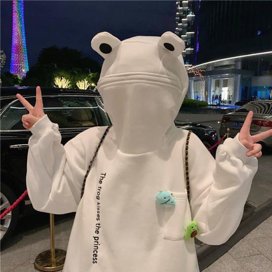 Простая унисекс толстовка в форме животного в корейском стиле с плюшевой толстовкой