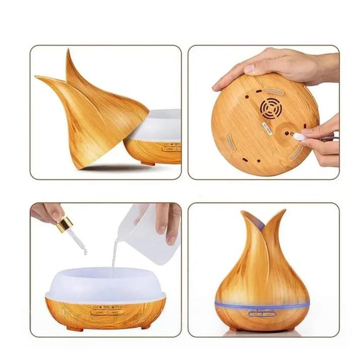 Ультразвуковая бесшумная аромалампа-диффузор "Кувшин" 400мл с подсветкой / Увлажнитель воздуха