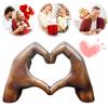 Love Heart Hand Figure Heart Hands Resin Sculpture Statue for Home Office Decor Love Gesture Figurine Ornament for Bedroom Room