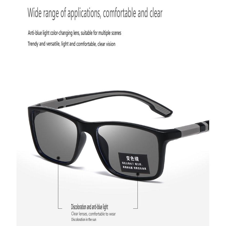 Модные фотохромные очки для чтения Мужские очки для пресбиопии, гиперметропии, спортивные очки Женские очки с защитой от синего света +1.0 +1.5 +2.0 +2.5