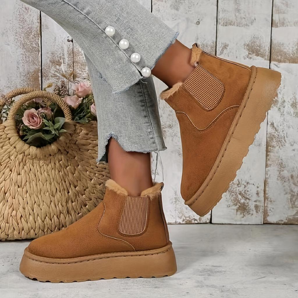 Fashion Women Boots Winter Women Snow Boots Plush WarmPlatform Shoes 2024The New Sneakers Casual Slip On Female Ankle Boots Botas Mujer