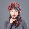 Rex Rabbit Hair Hat Female Autumn Winter Middle Season Elderly Woolen Hat Thickened Warm Scarf Fur Ear Protection Mother Hat