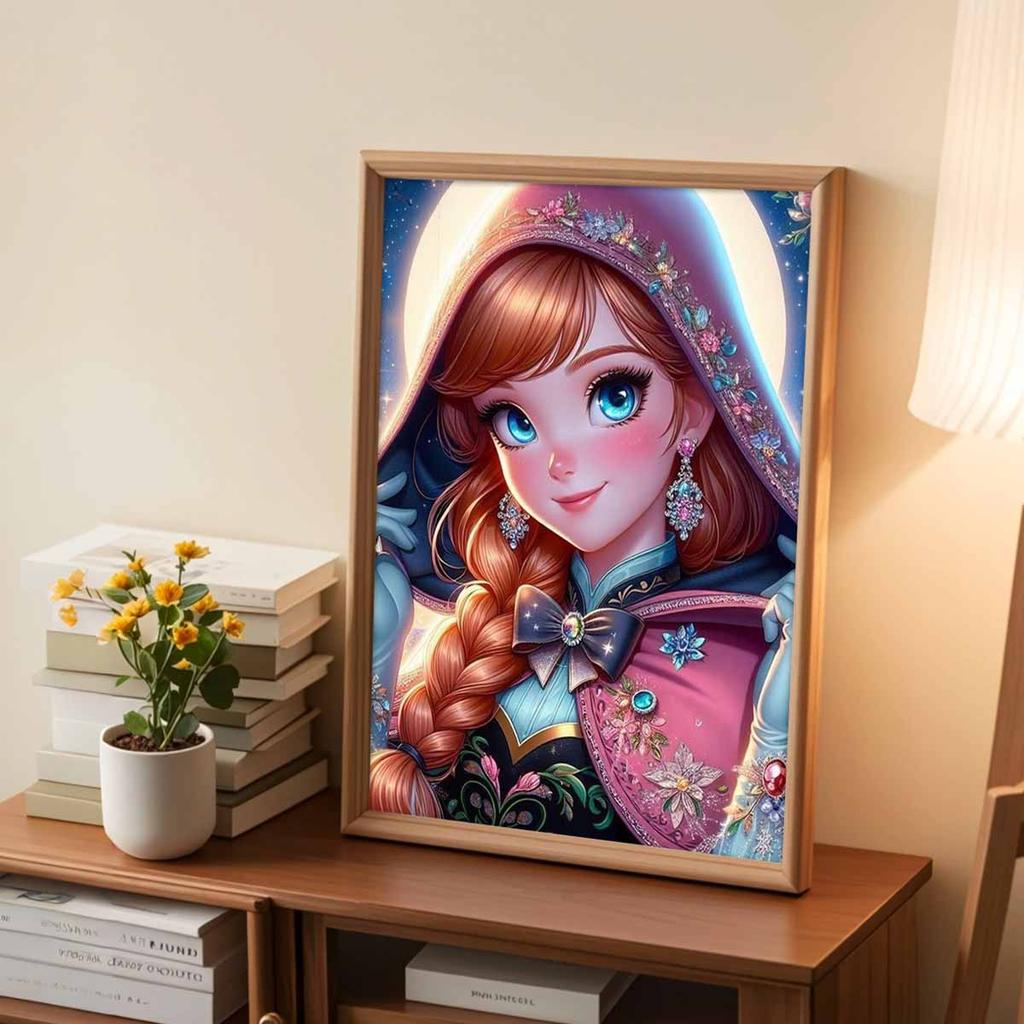 5D Алмазная живопись своими руками Прекрасная принцесса Анна Полная выкладка Стразы Мозаика Вышивка Изделия ручной работы Домашний декор Подарок