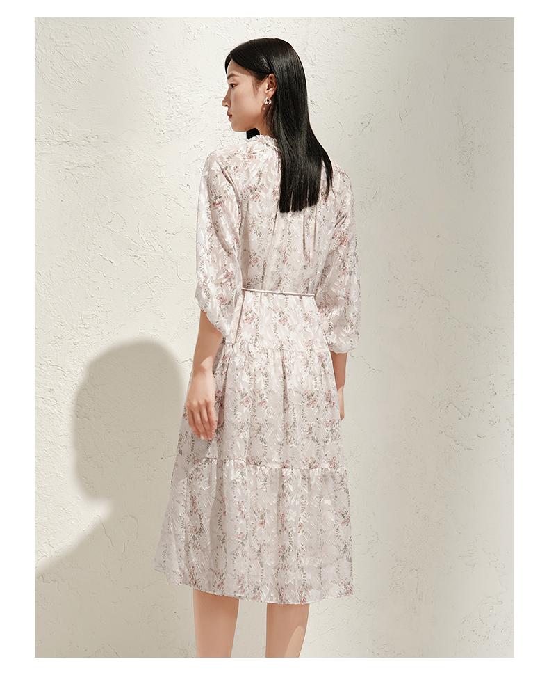Honey Flower Skirt Jiuzi Anna Kou Romantic Holiday Style Scissors Flower Waist Dress for Women 2025 Spring New Style