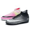 High-top Pink New Football Shoes Long Nails Broken Nails Youth Student Game Training Shoes Sports Shoes