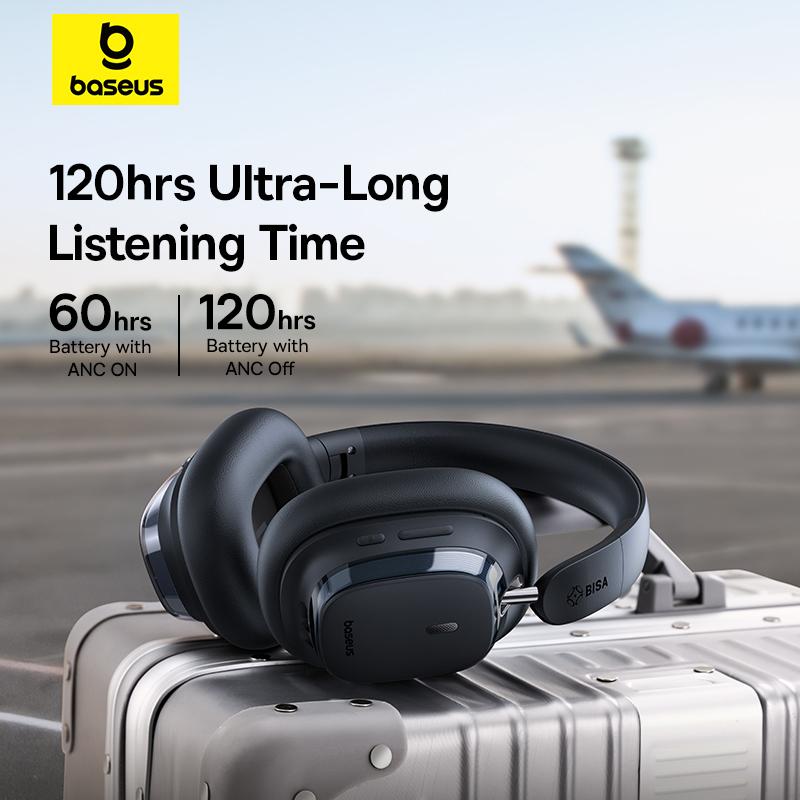 Baseus Беспроводные наушники Bowie 10 Max с шумоподавлением, время прослушивания 120 часов, игровая гарнитура с низкой задержкой